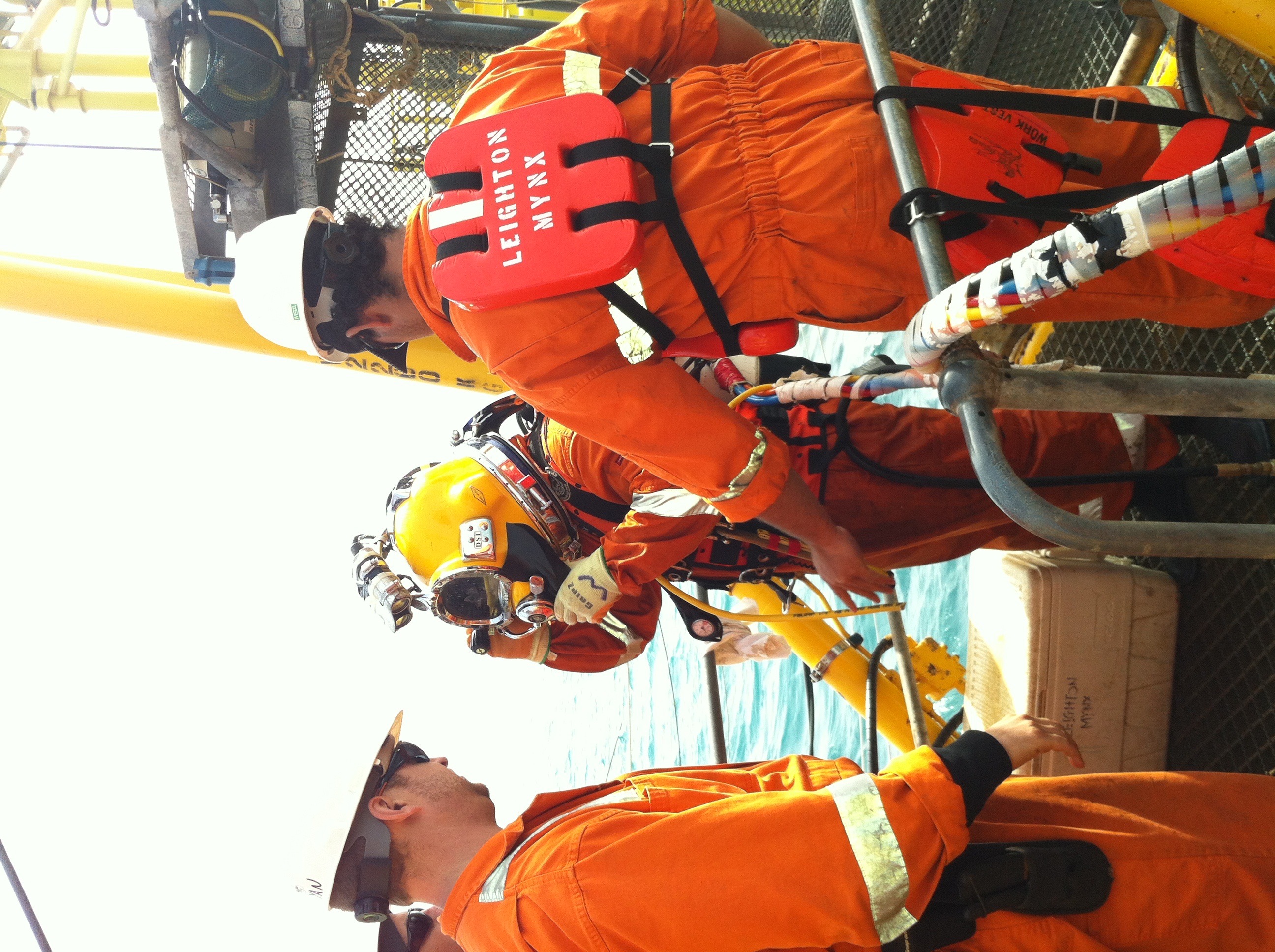 Diver tending on deck